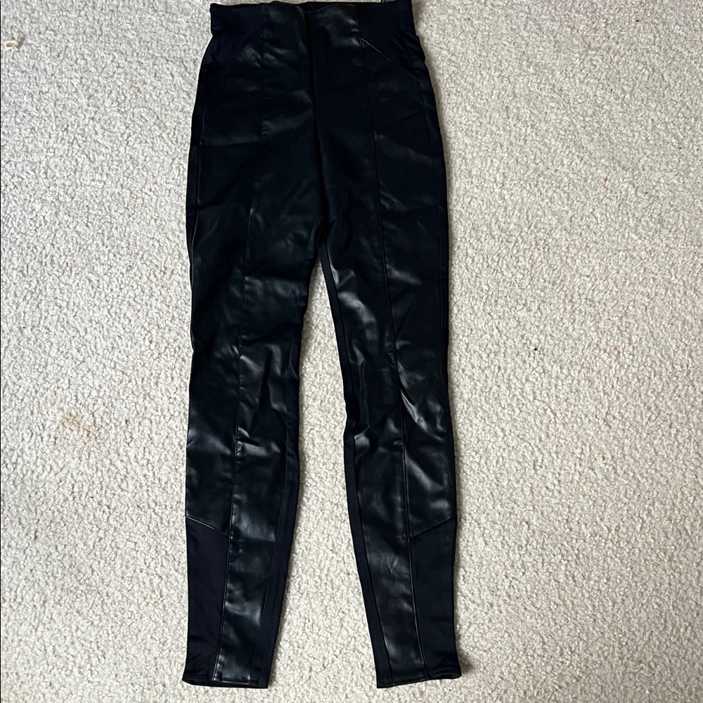 Black Faux Leather Leggings